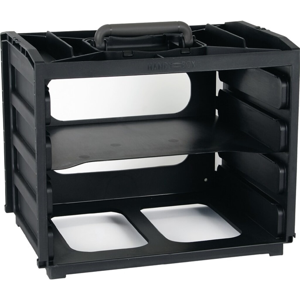 raaco Sortimentskastentresor, 4 Fächer ohne Sortimentskästen, B376xT310xH265mm, Polypropylen Produktabbildung: raaco Sortimentskastentresor, 4 Fächer ohne Sortimentskästen, B376xT310xH265mm, Polypropylen
