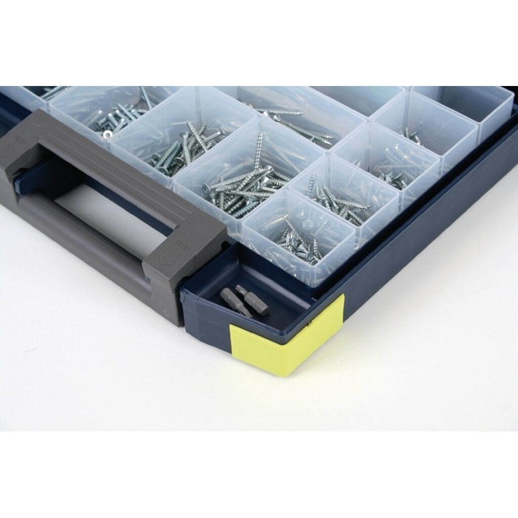 raaco Sortimentskoffer boxxser, 9 Fächer mit Profilraster, B241xT225xH55mm Produktabbildung Nr. 2: raaco Sortimentskoffer boxxser, 9 Fächer mit Profilraster, B241xT225xH55mm