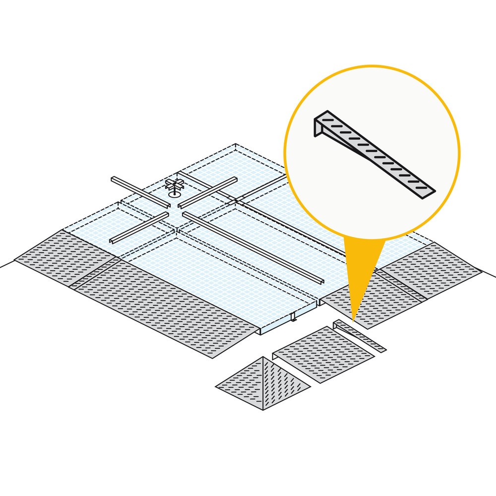 N° de l'image du produit 2 : Raccord de rampe pour bac de rétention plat en acier, capacité de charge 6 500 kg/m²