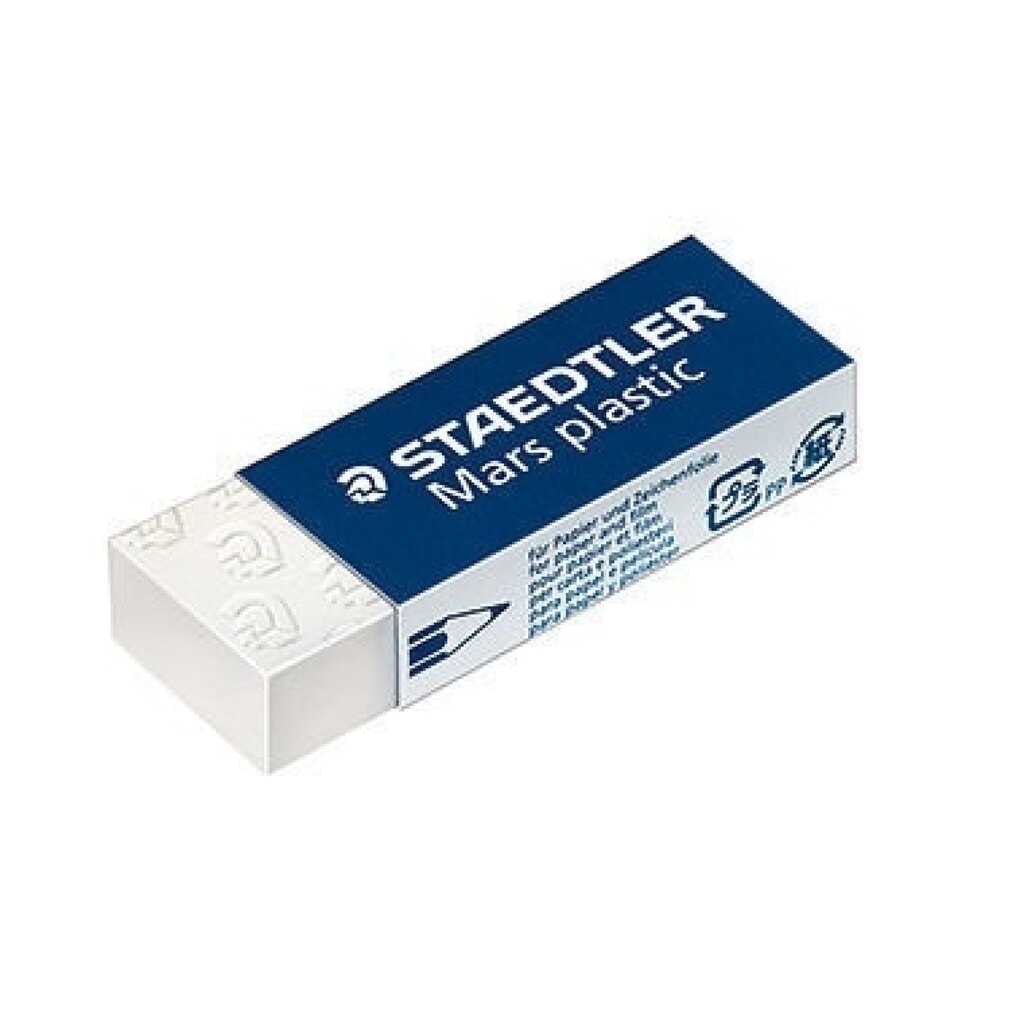 STAEDTLER Radierer Mars plastic 526 50 65x13x23mm PVC weiß Produktabbildung: STAEDTLER Radierer Mars plastic 526 50 65x13x23mm PVC weiß