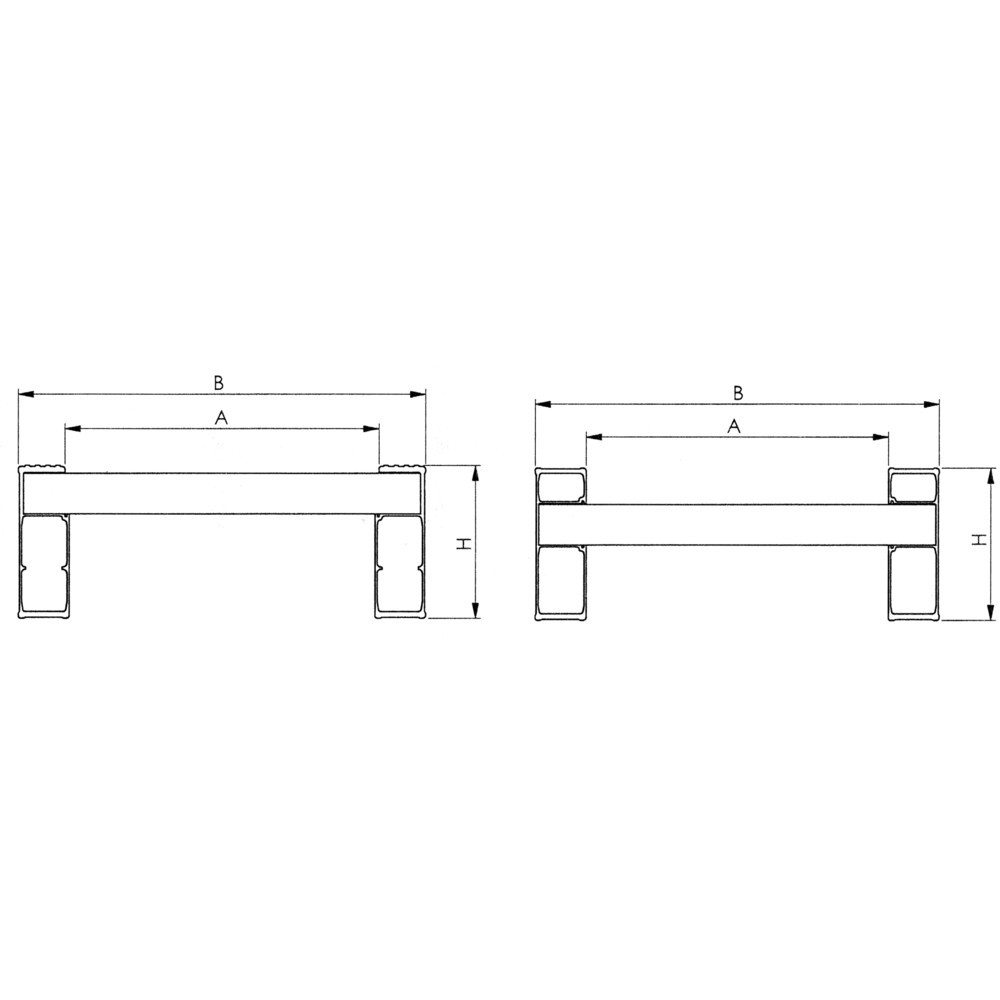 N° de l'image du produit 2 : Rails de chargement pour charges lourdes, sans bordure, capacité de charge 2 620 kg/paire, longueur 1 620 mm