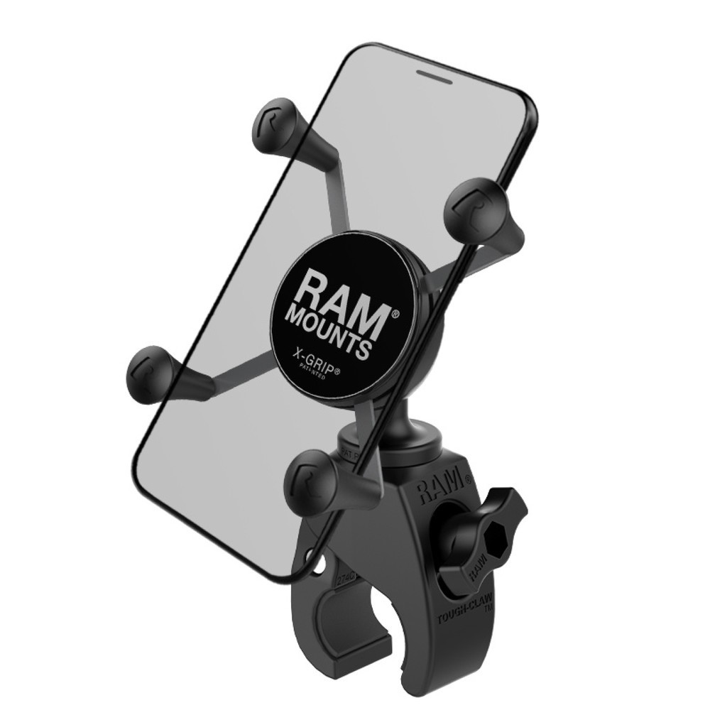Produktabbildung Nr. 1: RAM Mounts X-Grip Klemm-Halterung für Smartphones bis 82,6 mm Breite, kleine Tough-Claw mit direkter X-Grip-Anbindung