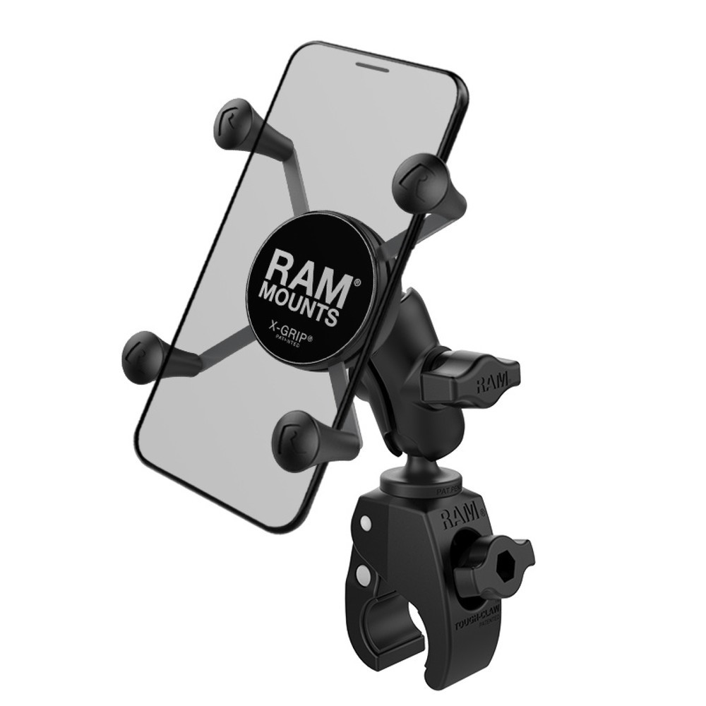 Produktabbildung Nr. 1: RAM Mounts X-Grip Klemm-Halterung für Smartphones bis 82,6 mm Breite, B-Kugel (1 Zoll), kleine Tough-Claw, kurzer Verbindungsarm