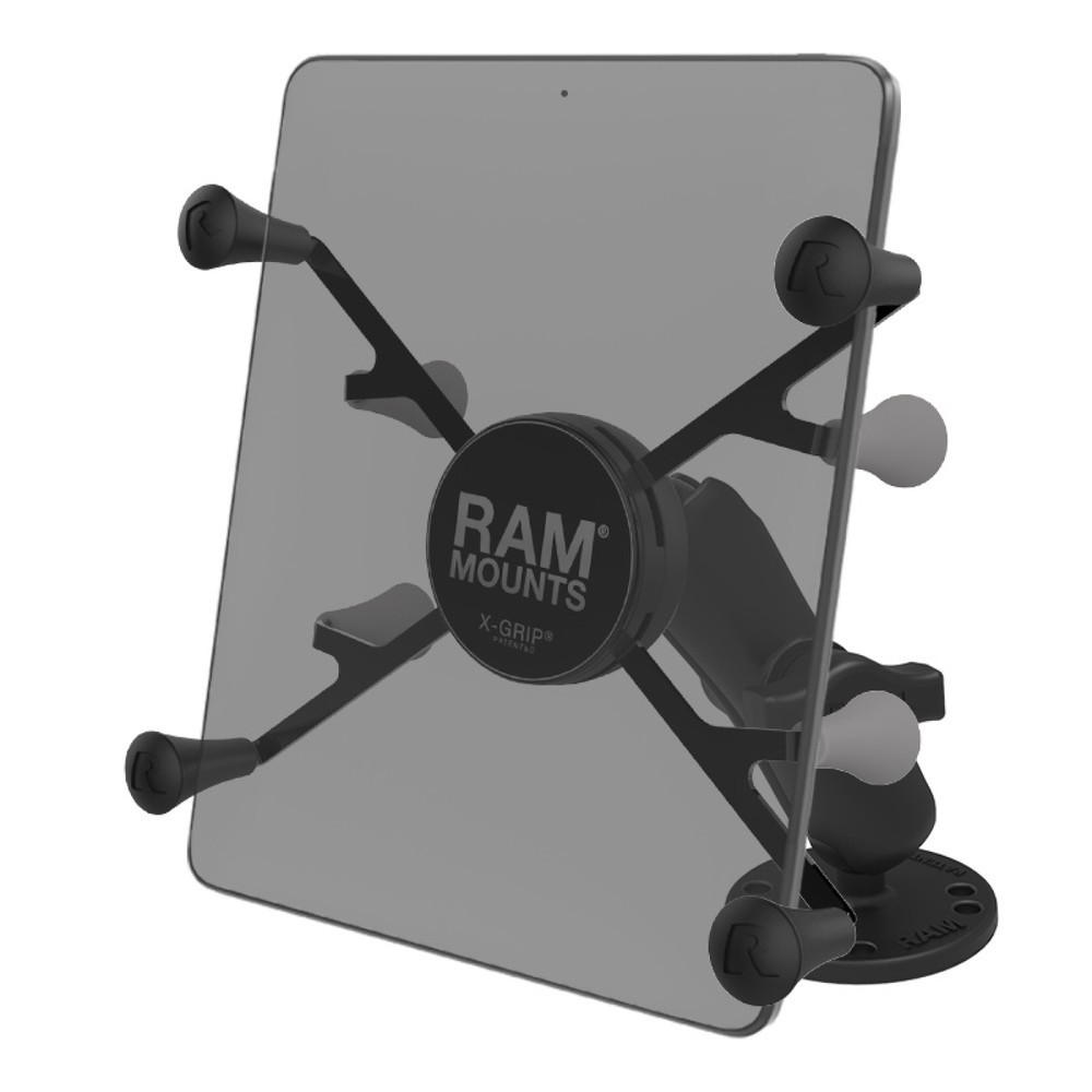Produktabbildung Nr. 1: RAM Mounts X-Grip Aufbauhalterung für Tablets (7 Zoll), B-Kugel (1 Zoll), runde Basisplatte (AMPS), mittlerer Verbindungsarm