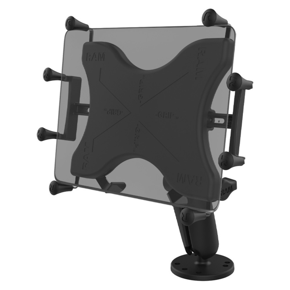 Produktabbildung Nr. 1: RAM Mounts X-Grip Aufbauhalterung für Tablets (12 Zoll), B-Kugel (1 Zoll), runde Basisplatte (AMPS), langer Verbindungsarm
