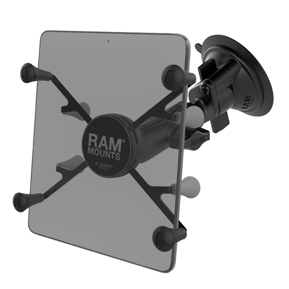 Produktabbildung Nr. 1: RAM Mounts X-Grip Saugfuss-Halterung für Tablets (7 Zoll), B-Kugel (1 Zoll), mittlerer Verbindungsarm
