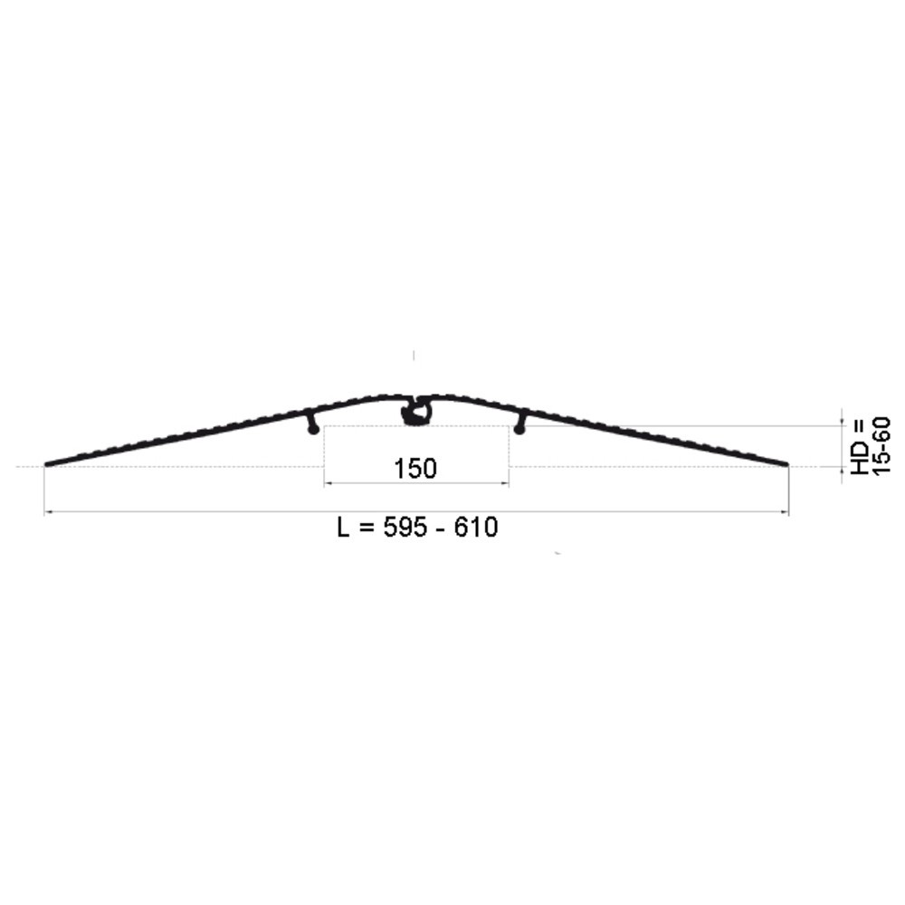 N° de l'image du produit 3 : Rampe de seuil, double, capacité de charge 500 kg, largeur 700 mm