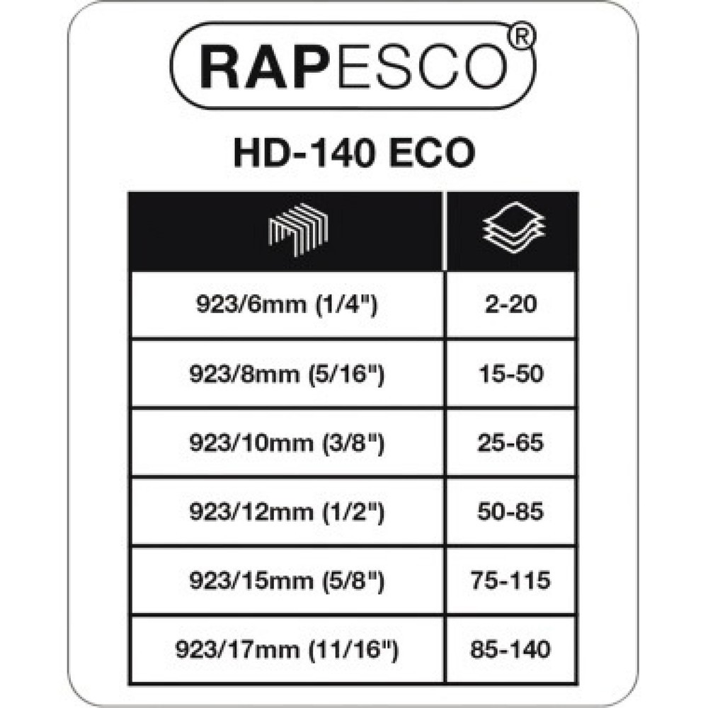 Produktabbildung Nr. 3: RAPESCO Blockheftgerät ECO HD-140 1396 140Blatt weiß
