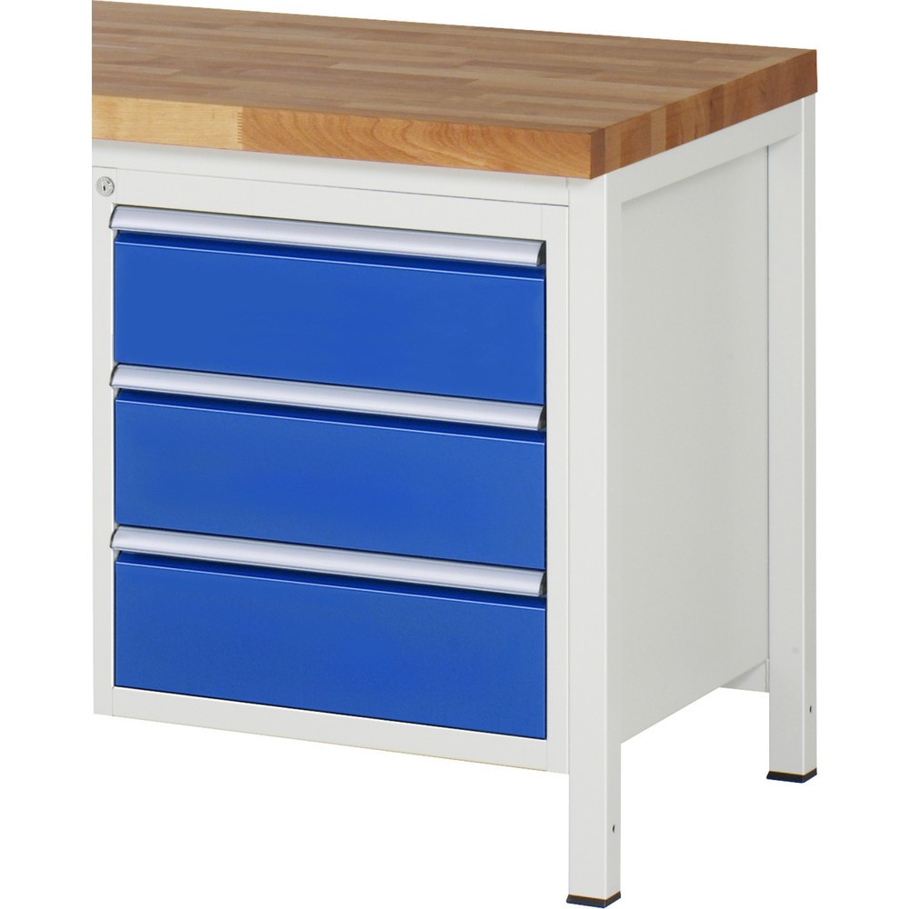 Illustration du produit: RAU Armoire à tiroirs Série 7000, caisson sous plateau, HxlxP 620 x 580 x 650 mm, 3 tiroirs 3 x 180 mm