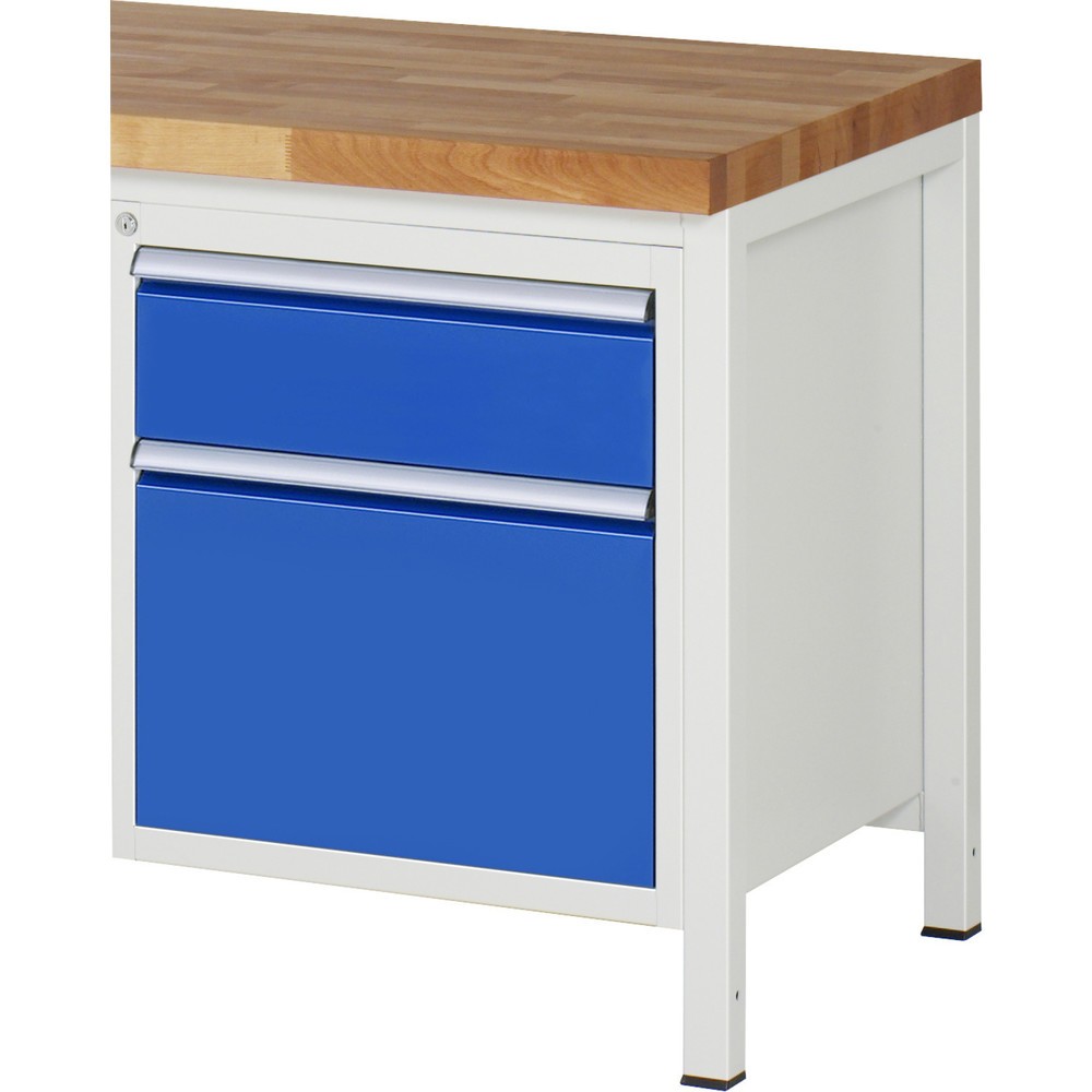 Illustration du produit: RAU Armoire à tiroirs Série 7000, caisson sous plateau, HxlxP 620 x 580 x 650 mm, 2 tiroirs 1 x 180, 1 x 360 mm