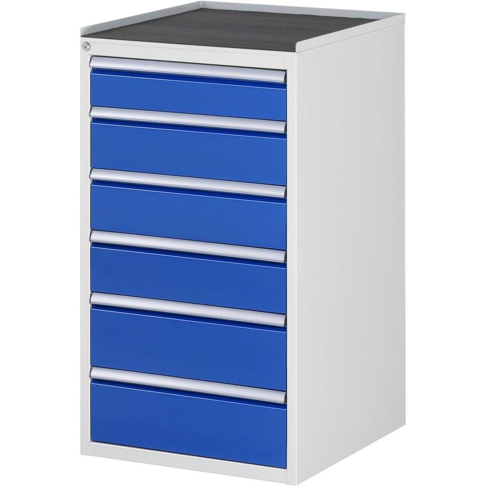 Illustration du produit: RAU Armoire à tiroirs série 7000, HxlxP 1 035 x 580 x 650 mm, avec 6 tiroirs taille L, face supérieure en métal