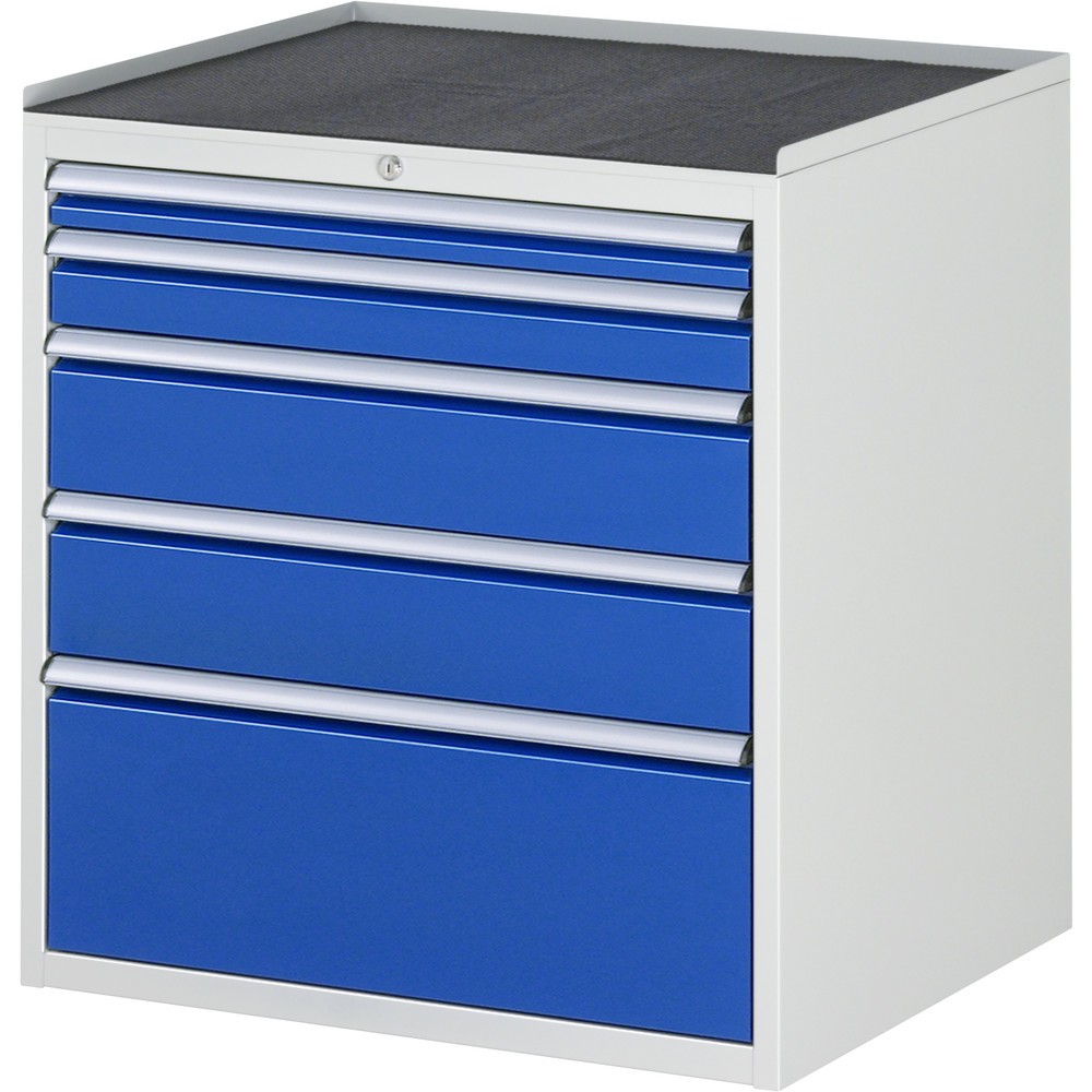 Illustration du produit: RAU Armoire à tiroirs série 7000, HxlxP 825 x 770 x 650 mm, avec 5 tiroirs taille XL, face supérieure en métal