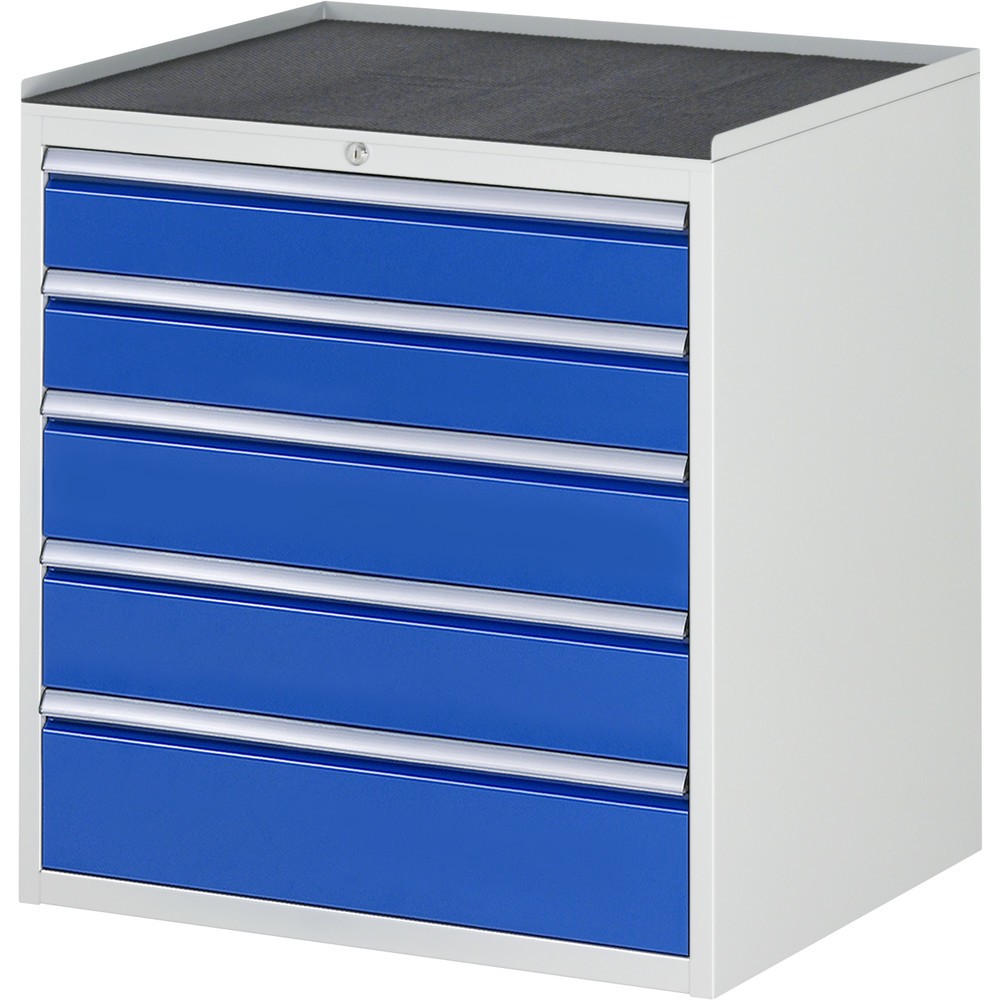 Illustration du produit: RAU Armoire à tiroirs série 7000, HxlxP 825 x 770 x 650 mm, avec 5 tiroirs taille XL, face supérieure en métal