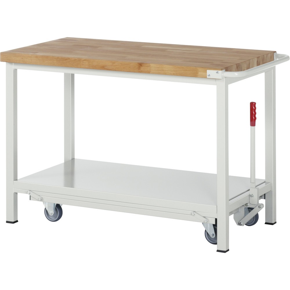 Immagine del prodotto: RAU Banco da lavoro con carrello Serie 8000, HxLxP 880 x 1.250 x 700 mm, con piano di appoggio