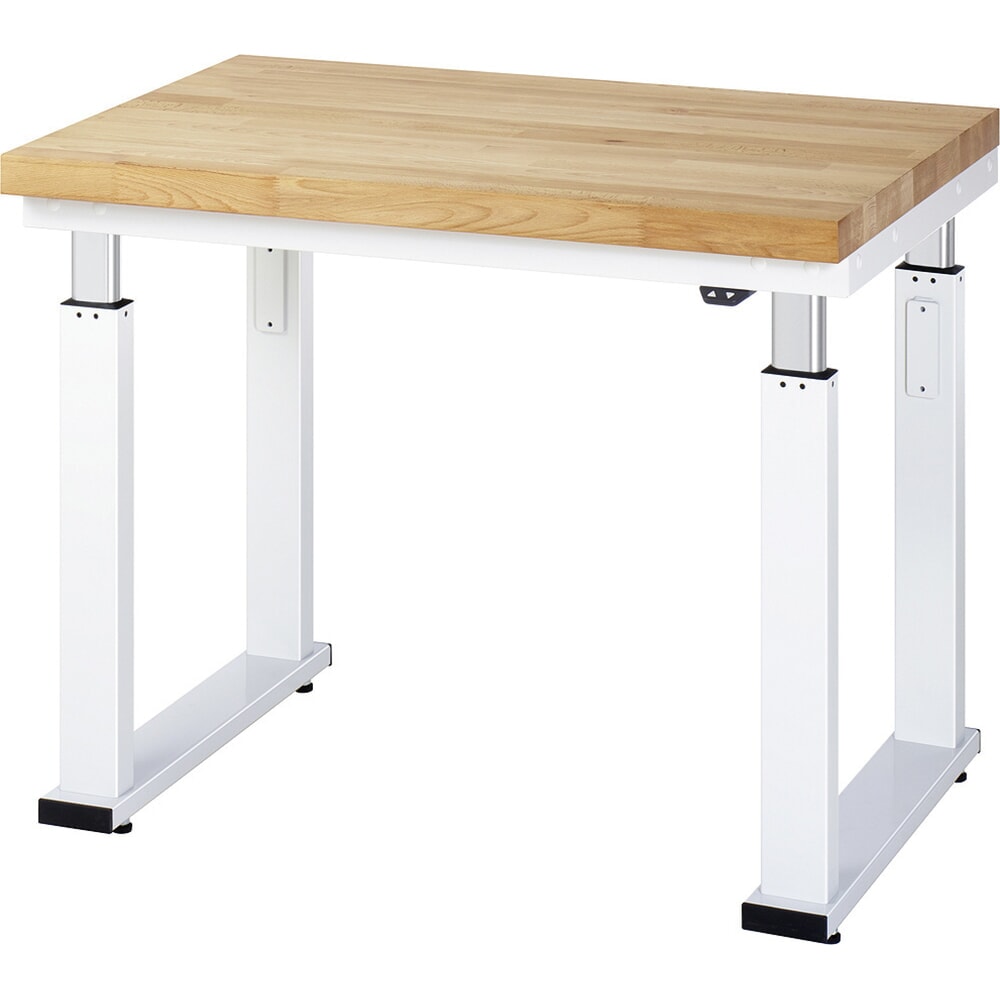 Immagine del prodotto n. 1: RAU banco da lavoro regolabile in altezza elettricamente Serie adlatus 600, HxLxP 740-1.140 x 1.000 x 700 mm, piano di lavoro in faggio massiccio
