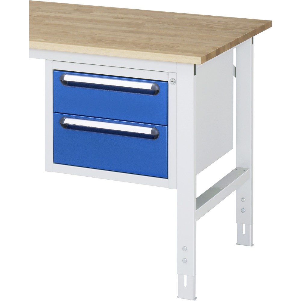 N° de l'image du produit 2 : RAU Caisson sous plateau pour table pour poste de travail série Tom HxlxP 395 x 480 x 600 mm, avec 2 tiroirs