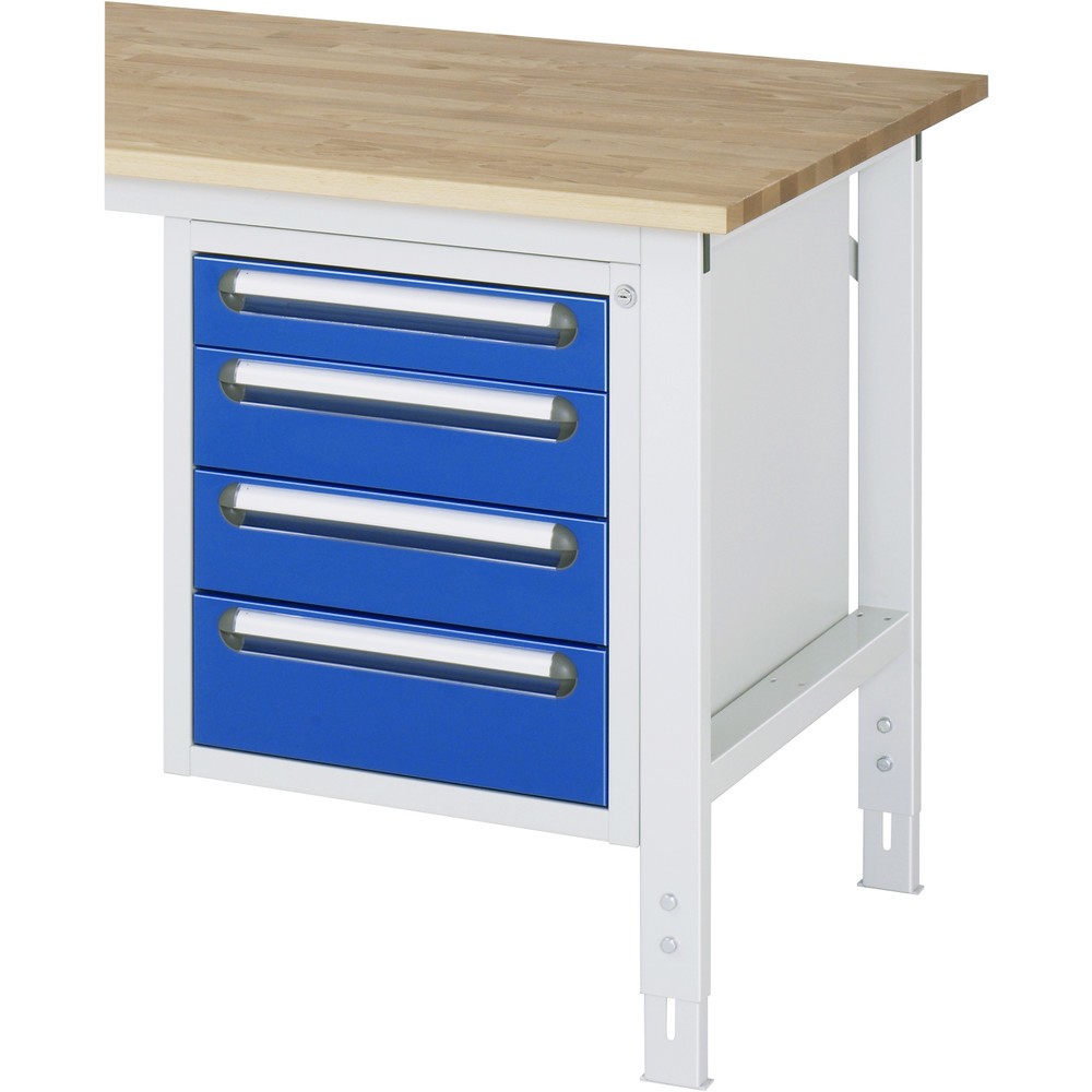 N° de l'image du produit 2 : RAU Caisson sous plateau pour table pour poste de travail série Tom HxlxP 545 x 480 x 600 mm, avec 4 tiroirs
