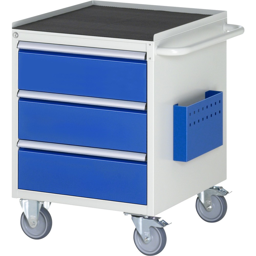 Illustration du produit: RAU Servante d'atelier série 7000, HxlxP 795 x 580 x 650 mm, avec 3 tiroirs taille L, surface métallique