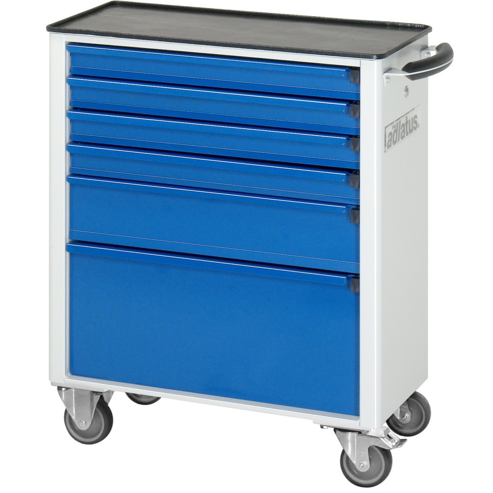 N° de l'image du produit 2 : RAU Chariot pour outils série adlatus 700, HxLxP 860 x 700 x 350 mm, 6 tiroirs 4 x 65, 1 x 130, 1 x 260 mm, Plan de travail en métal