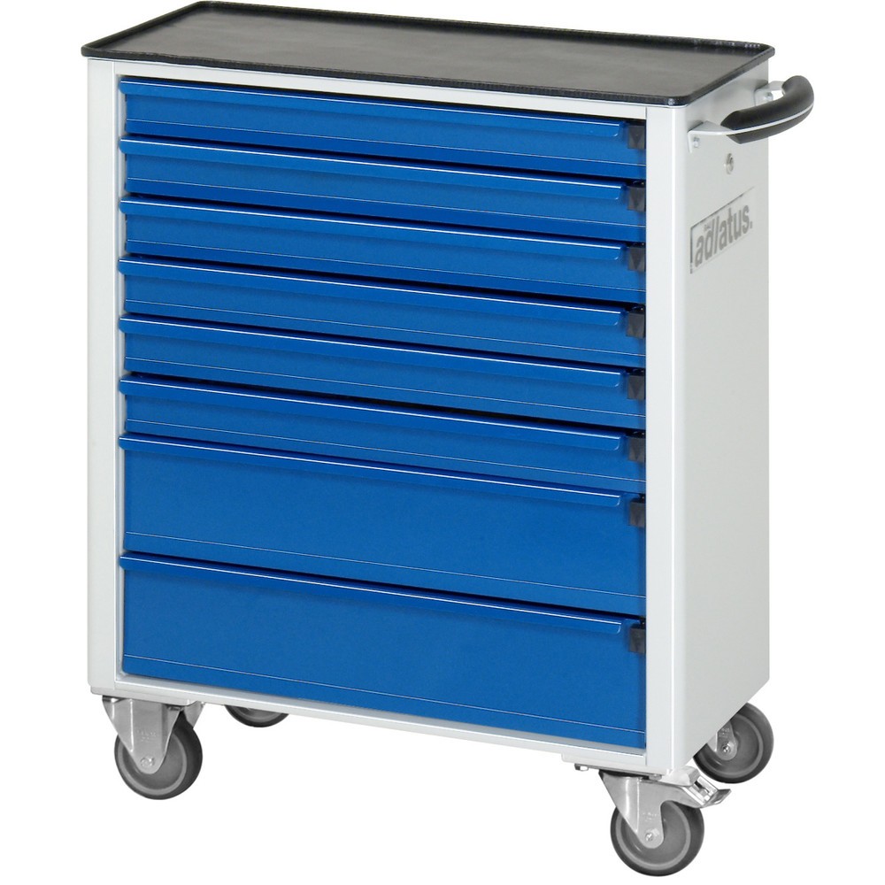 N° de l'image du produit 2 : RAU Chariot pour outils série adlatus 700, HxLxP 860 x 700 x 350 mm, 8 tiroirs 6 x 65, 2 x 130 mm, Plan de travail en métal