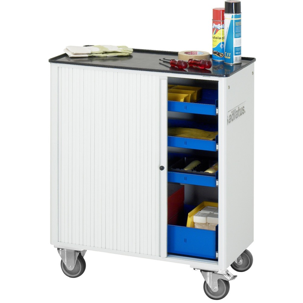 N° de l'image du produit 2 : RAU Chariot pour outils série adlatus 700, HxLxP 860 x 725 x 400 mm, 4 tiroirs 3 x 40, 1 x 105 mm, Plan de travail en métal