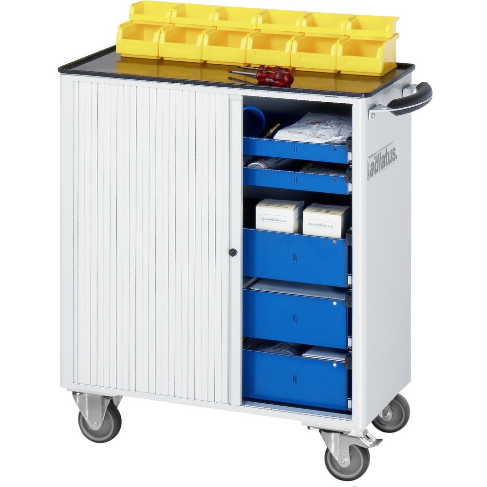 N° de l'image du produit 3 : RAU Chariot pour outils série adlatus 700, HxLxP 860 x 725 x 400 mm, 5 tiroirs 2 x 40, 3 x 105 mm, Plan de travail en métal