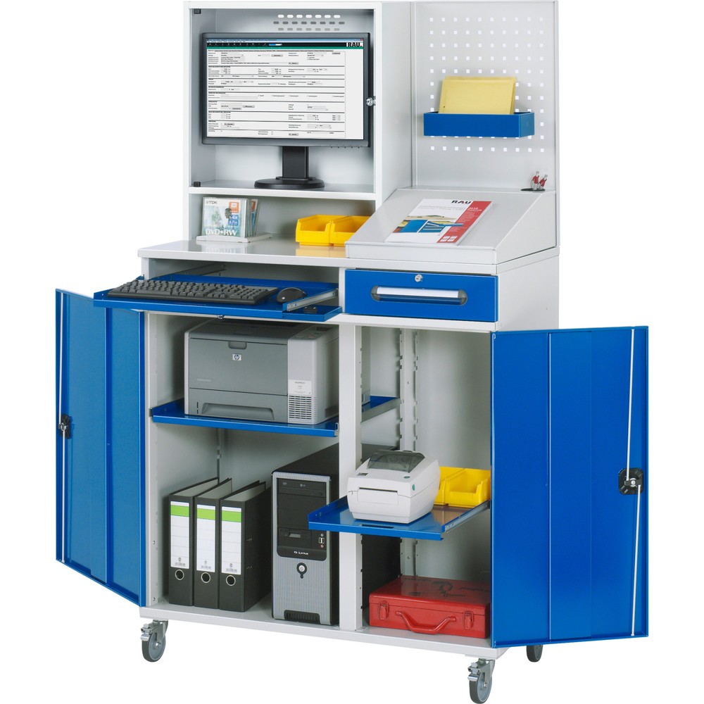 Produktabbildung Nr. 1: RAU Computer-Arbeitsplatz mit Monitorgehäuse, mobil