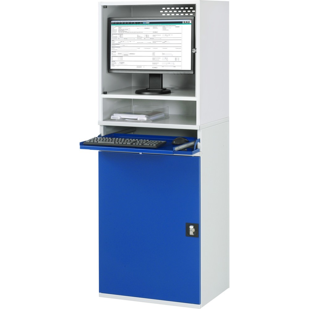 Produktabbildung Nr. 2: RAU Computer-Schrank, Monitorgehäuse, Tastaturauszug, Flügeltür, stationär