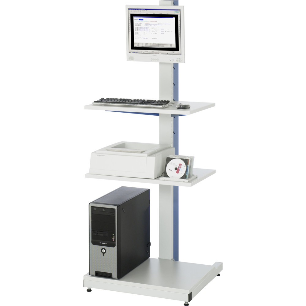 Produktabbildung Nr. 3: RAU Computer Ständer, HxBxT 1.680 x 650 x 650 mm, mit Flachbildschirmhalter
