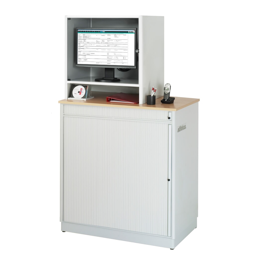 Produktabbildung Nr. 2: RAU Computer-Station, Tastaturauszug, 3 Schubladen, stationär