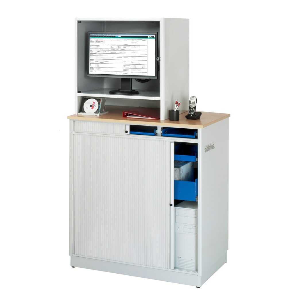 Produktabbildung Nr. 3: RAU Computer-Station, Tastaturauszug, 3 Schubladen, stationär