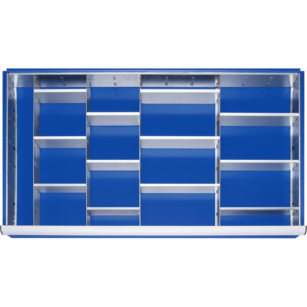 RAU Einteilungsset für Schublade, HxBxT 47 x 1.055 x 560 mm, mit 4-tlg. Rasterleisten-Set und 4 Trennwände, Größe XXL für Fronthöhe 60-90 mm Produktabbildung: RAU Einteilungsset für Schublade, HxBxT 47 x 1.055 x 560 mm, mit 4-tlg. Rasterleisten-Set und 4 Trennwände, Größe XXL für Fronthöhe 60-90 mm