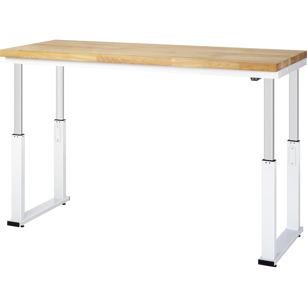 RAU elektrisch höhenverstellbare Werkbank Serie adlatus 600, HxBxT 740-1.140 x 1.000 x 700 mm, Arbeitsplatte Buche Produktabbildung Nr. 6: RAU elektrisch höhenverstellbare Werkbank Serie adlatus 600, HxBxT 740-1.140 x 1.000 x 700 mm, Arbeitsplatte Buche