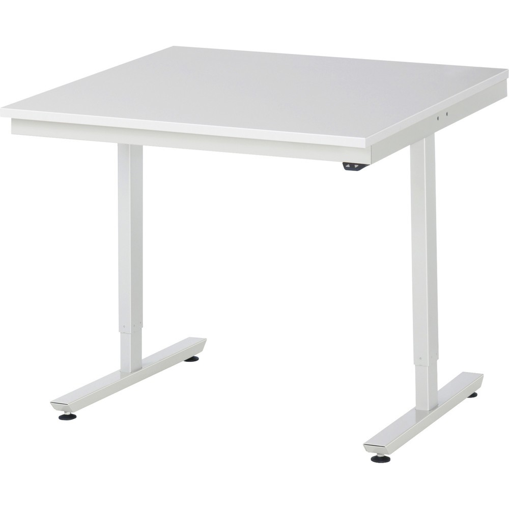 Produktabbildung Nr. 1: RAU elektrisch höhenverstellbarer Werktisch Serie adlatus 150, HxBxT 720-1.120 x 1.000 x 1.000 mm, Arbeitsplatte EGB-Melamin-Belag