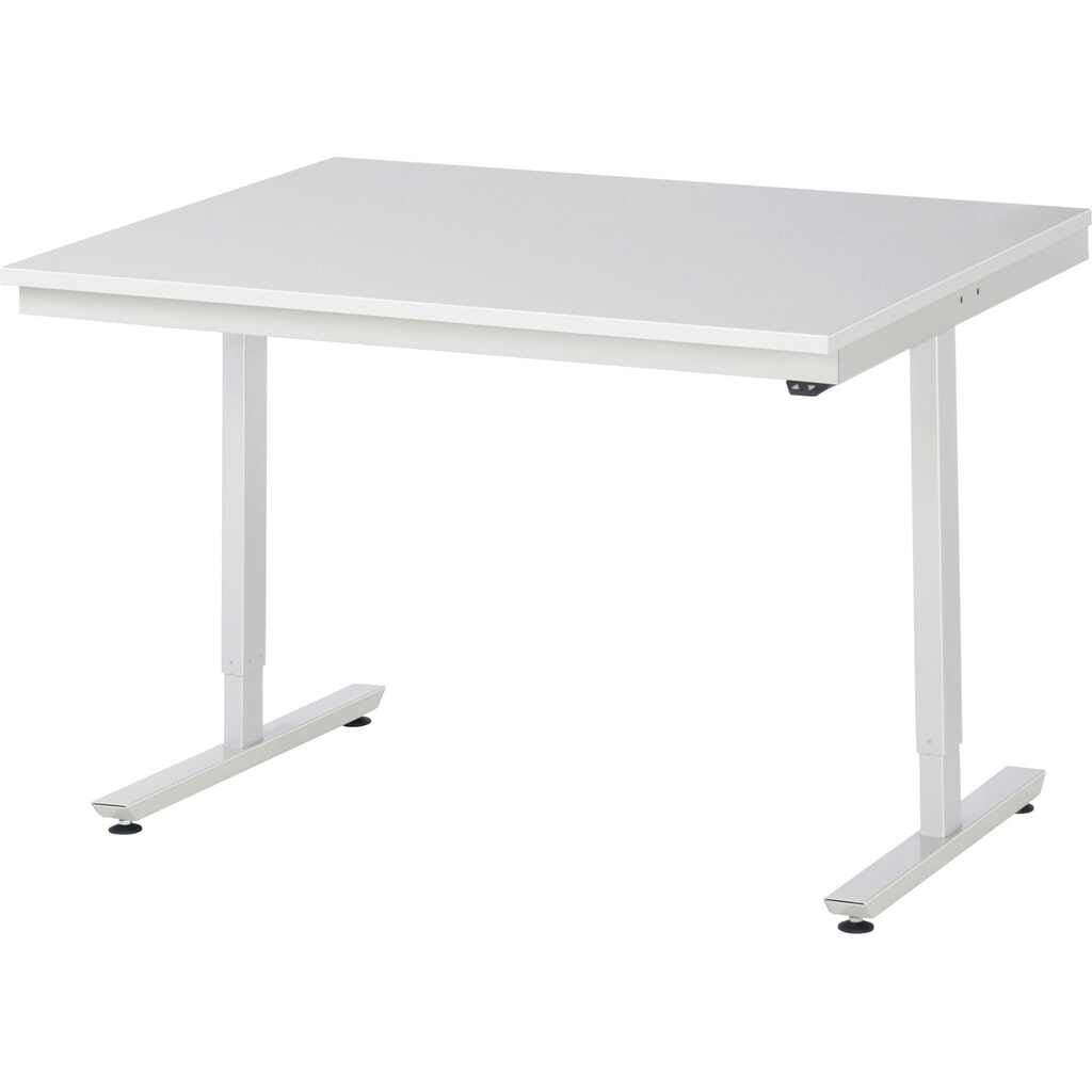 Produktabbildung: RAU elektrisch höhenverstellbarer Werktisch Serie adlatus 150, HxBxT 720-1.120 x 1.250 x 1.000 mm, Arbeitsplatte Melamin-Belag