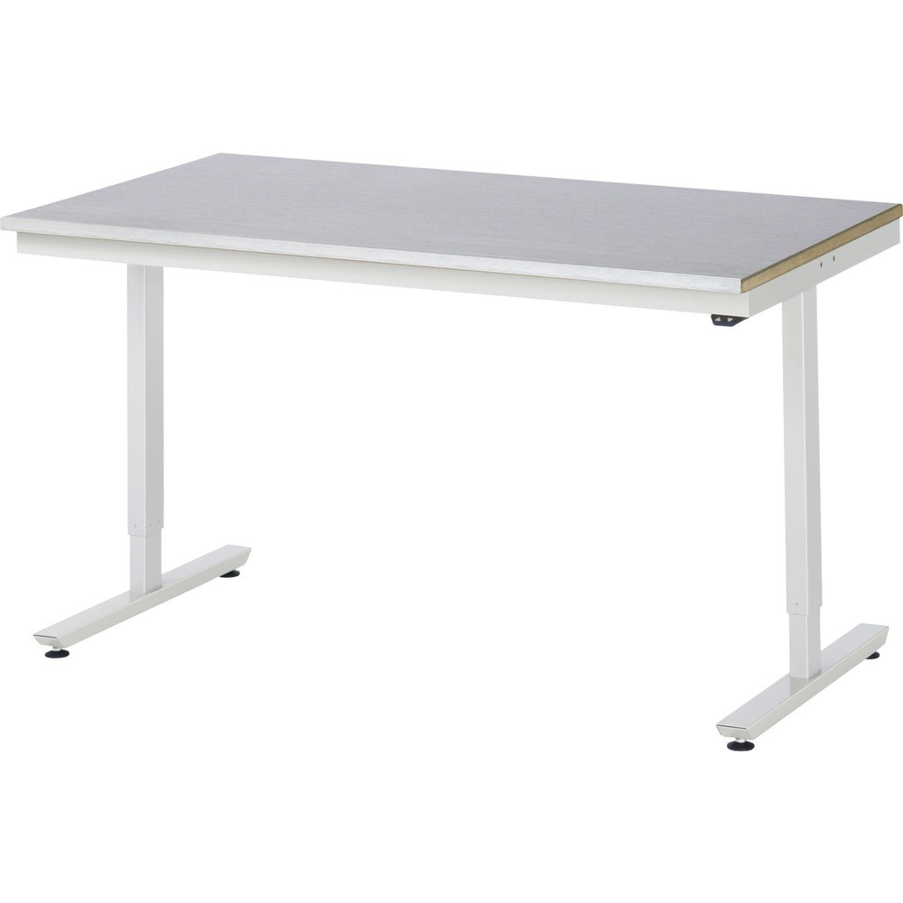 Produktabbildung Nr. 1: RAU elektrisch höhenverstellbarer Werktisch Serie adlatus 150, HxBxT 720-1.120 x 1.500 x 800 mm, Arbeitsplatte Edelstahlblech-Belag