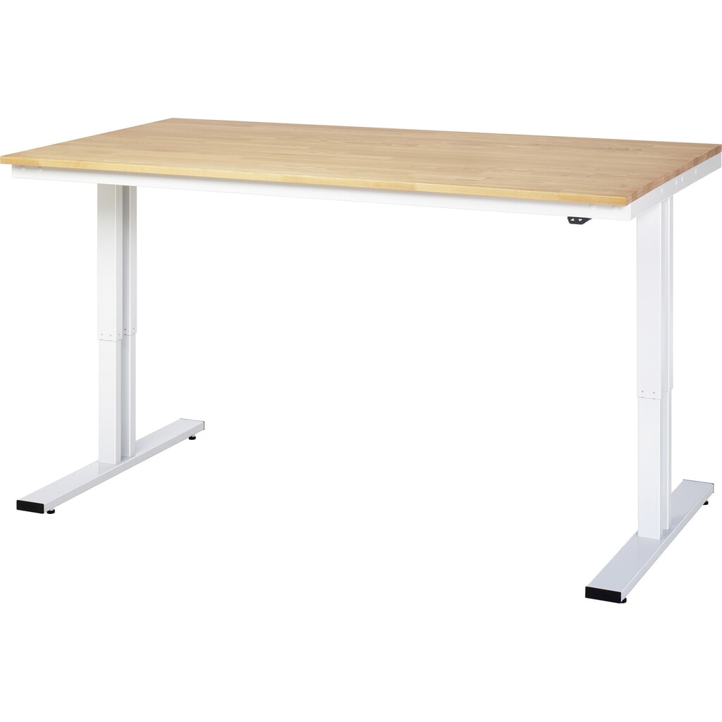 RAU elektrisch höhenverstellbarer Werktisch Serie adlatus 300, HxBxT 720-1.120 x 1.250 x 1.000 mm, Stahlblechbelag Arbeitsplatte Produktabbildung Nr. 5: RAU elektrisch höhenverstellbarer Werktisch Serie adlatus 300, HxBxT 720-1.120 x 1.250 x 1.000 mm, Stahlblechbelag Arbeitsplatte
