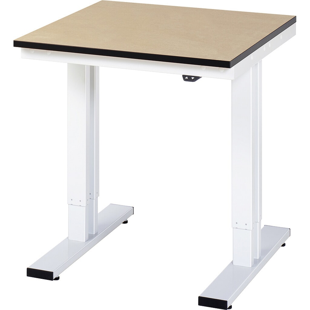 Produktabbildung: RAU elektrisch höhenverstellbarer Werktisch Serie adlatus 300, HxBxT 720-1.120 x 750 x 800 mm, MDF Arbeitsplatte