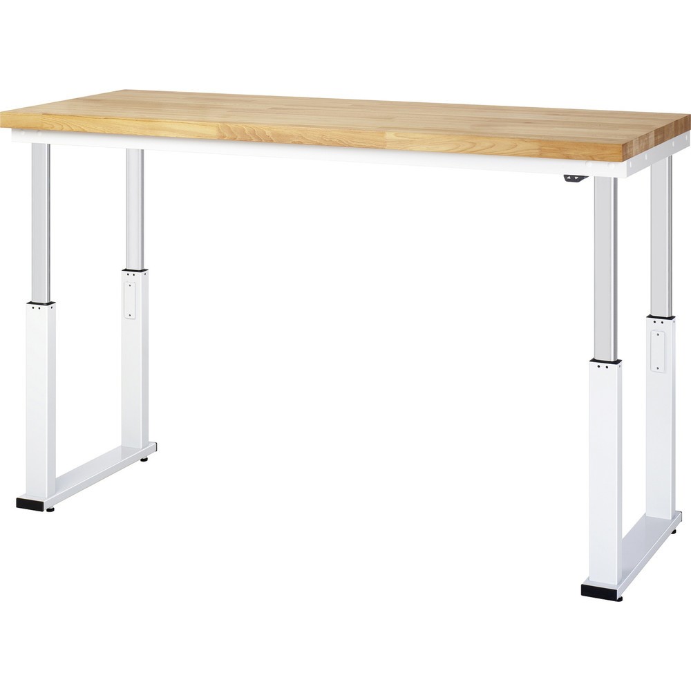 Productafbeelding nr. 6: RAU elektrisch in hoogte verstelbare werkbank serie adlatus 600, h x b x d 740-1.140 x 1.000 x 700 mm, massief beuken werkblad