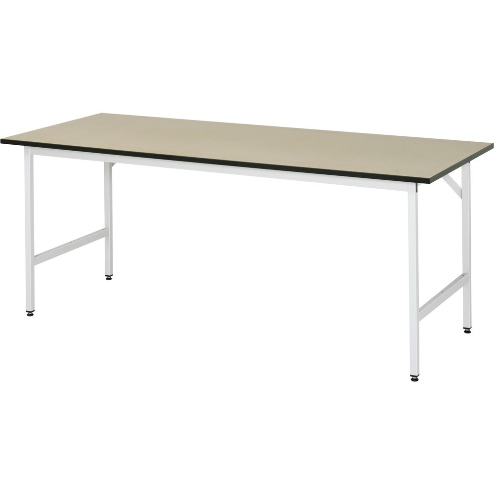 Illustration du produit: RAU Établi réglable en hauteur série JERRY, HxlxP 800-850 x 2 500 x 800 mm, Plan de travail en MDF