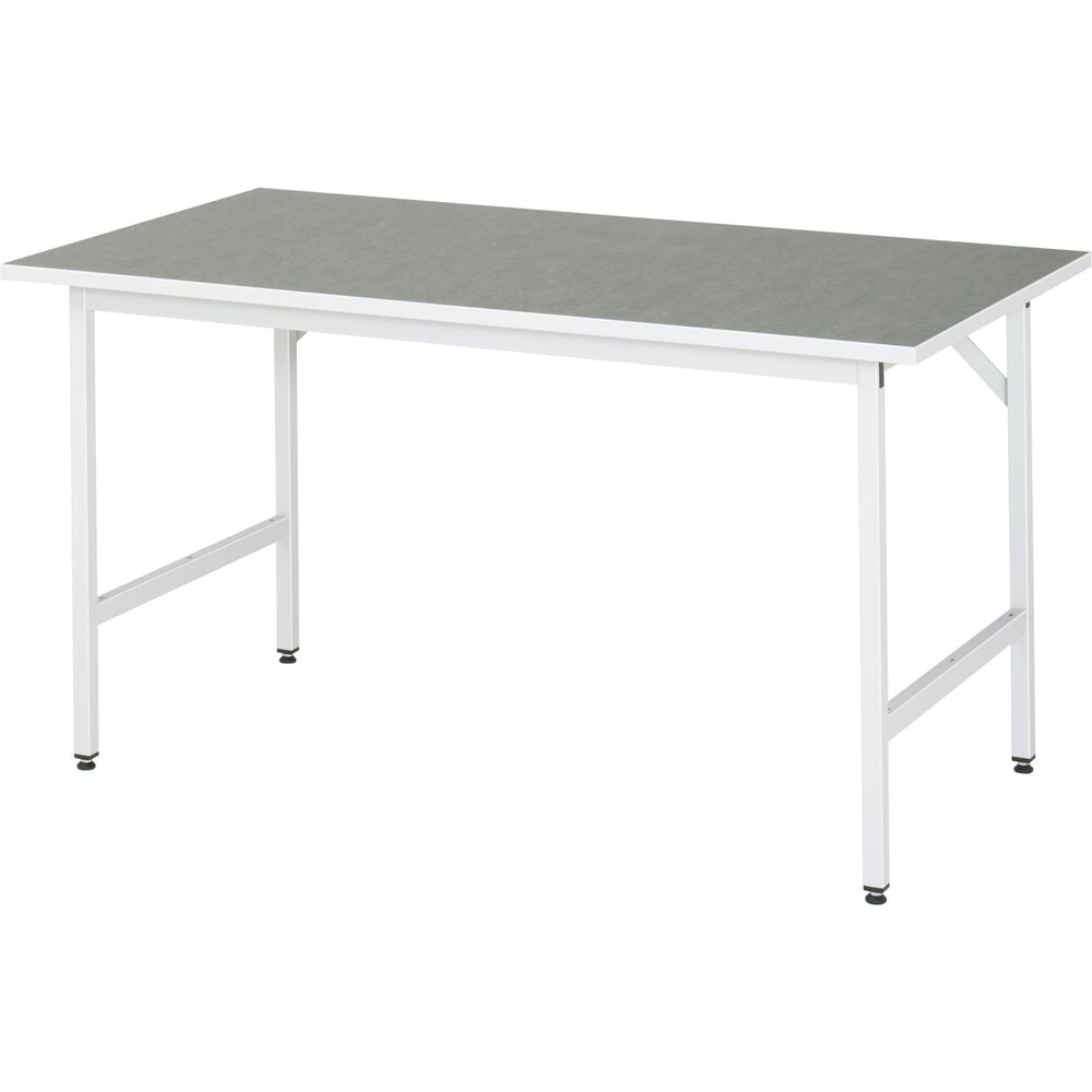 Illustration du produit: RAU Établi réglable en hauteur série JERRY, HxlxP 800-850 x 1 500 x 800 mm, Plan de travail avec revêtement universel / linoléum