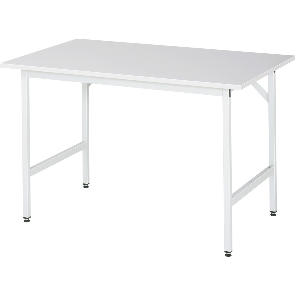 Illustration du produit: RAU Établi réglable en hauteur série JERRY, HxlxP 800-850 x 1 250 x 800 mm, Plan de travail avec revêtement en mélamine
