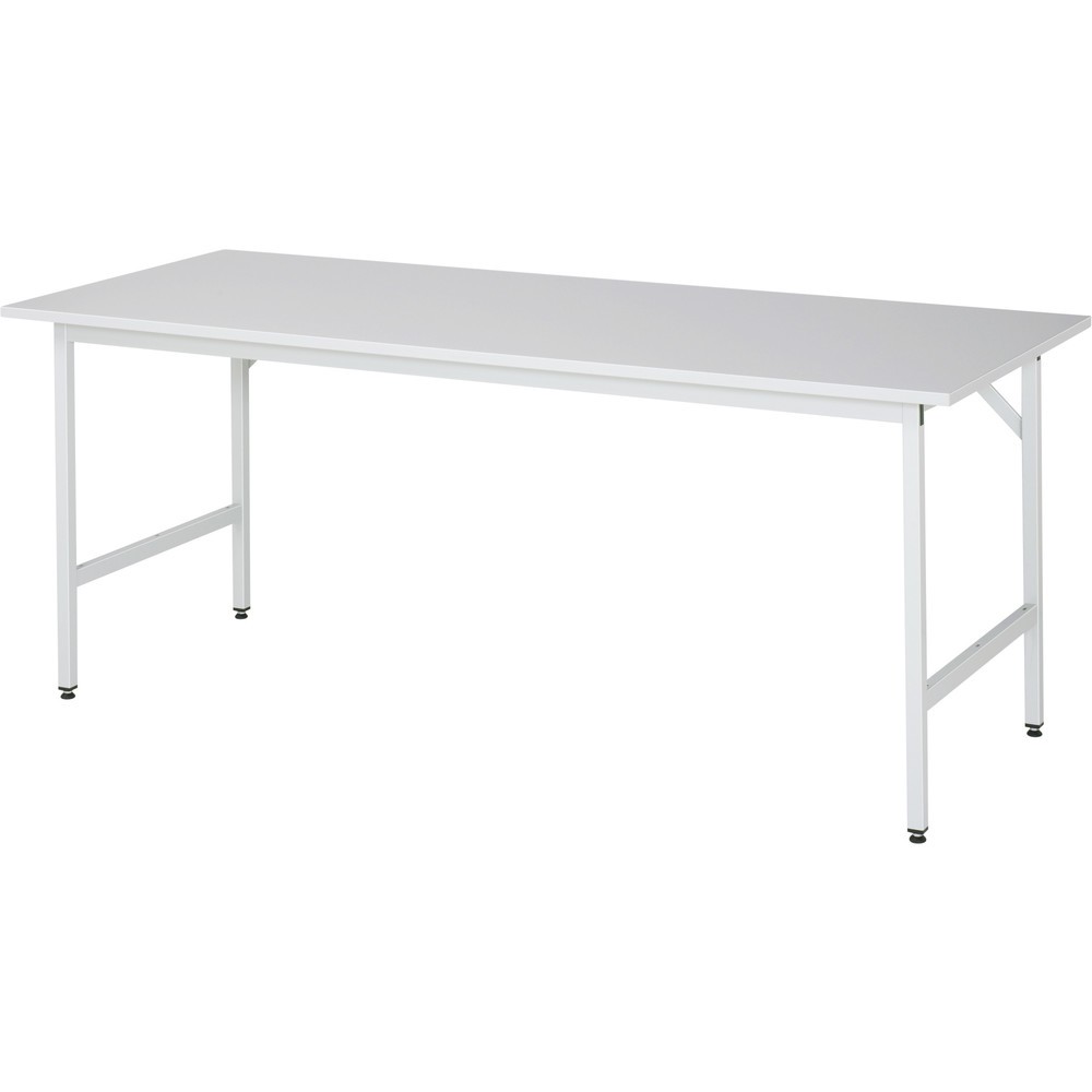 Illustration du produit: RAU Établi réglable en hauteur série JERRY, HxlxP 800-850 x 2 500 x 800 mm, Plan de travail avec revêtement mélaminé EGB