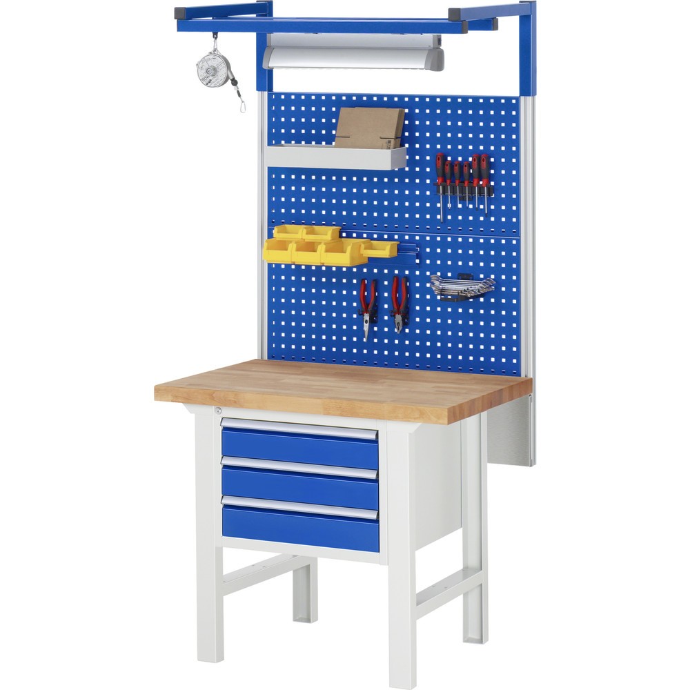 N° de l'image du produit 8 : RAU Établi série 7000, HxlxP 840 x 1 000 x 700 mm, 4 tiroirs 1 x 60 mm, 2 x 90 mm, 1 x 120 mm