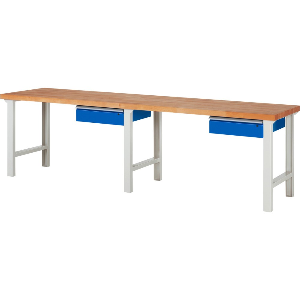 Illustration du produit: RAU Établi série 7000, HxlxP 840 x 3 000 x 700 mm, 2 tiroirs 2 x 150 mm