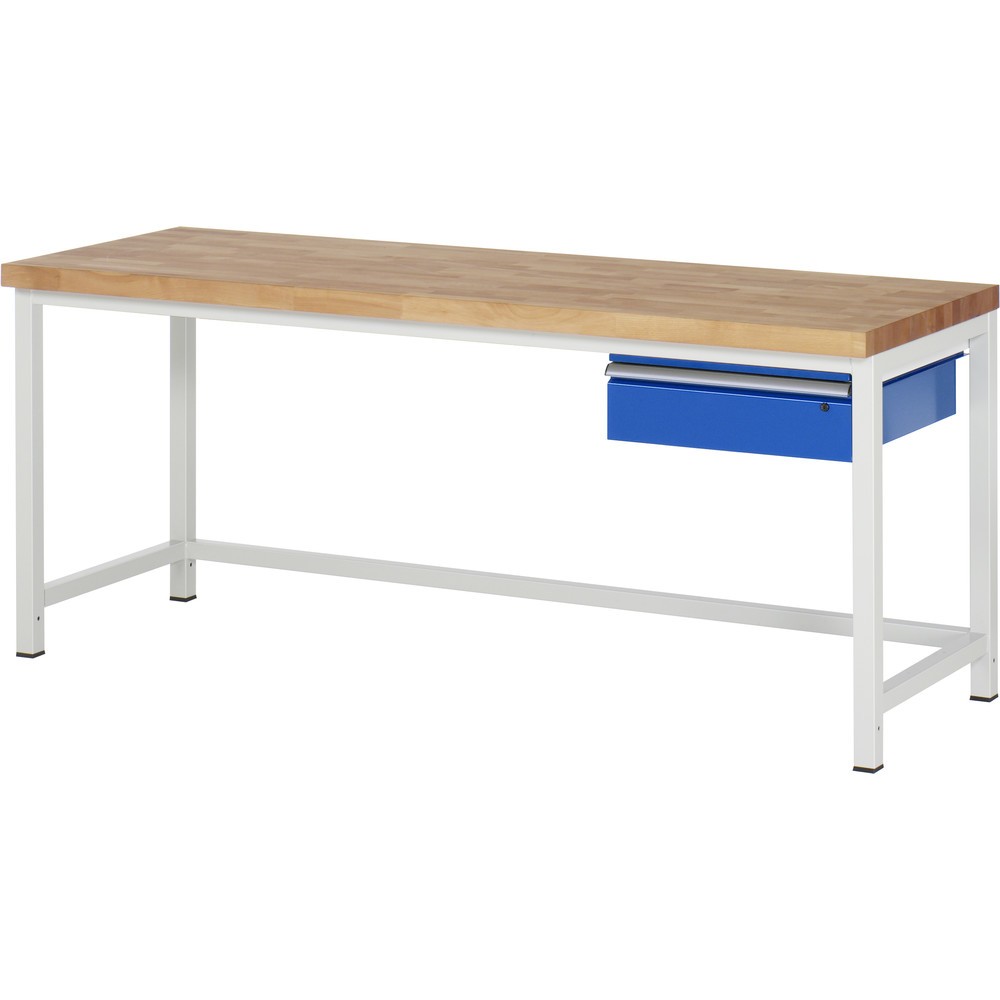 Illustration du produit: RAU Établi série 8000, HxlxP 840-1 040 x 2 000 x 700 mm, 1 tiroir