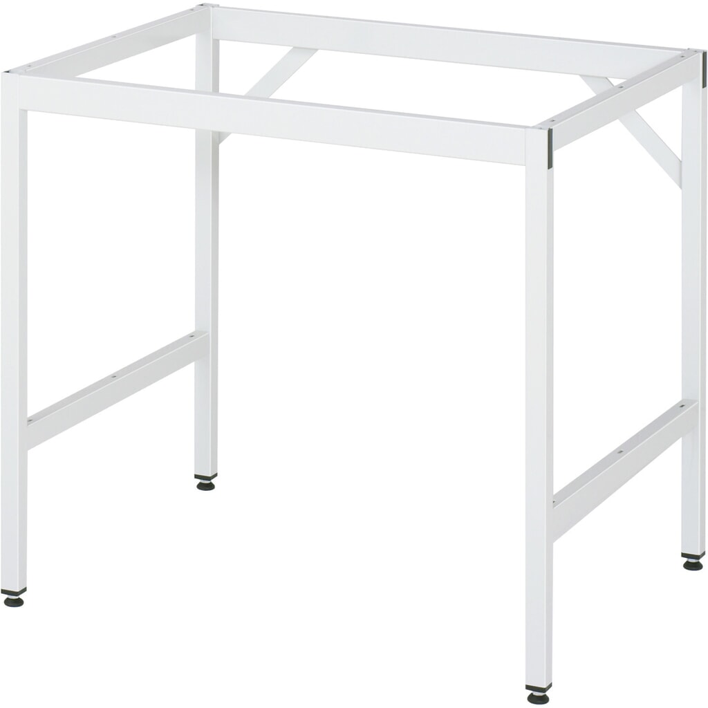 Produktabbildung Nr. 3: RAU höhenverstellbarer Werktisch Serie JERRY, HxBxT 800-850 x 1.000 x 1.000 mm, Arbeitsplatte Edelstahlblech-Belag
