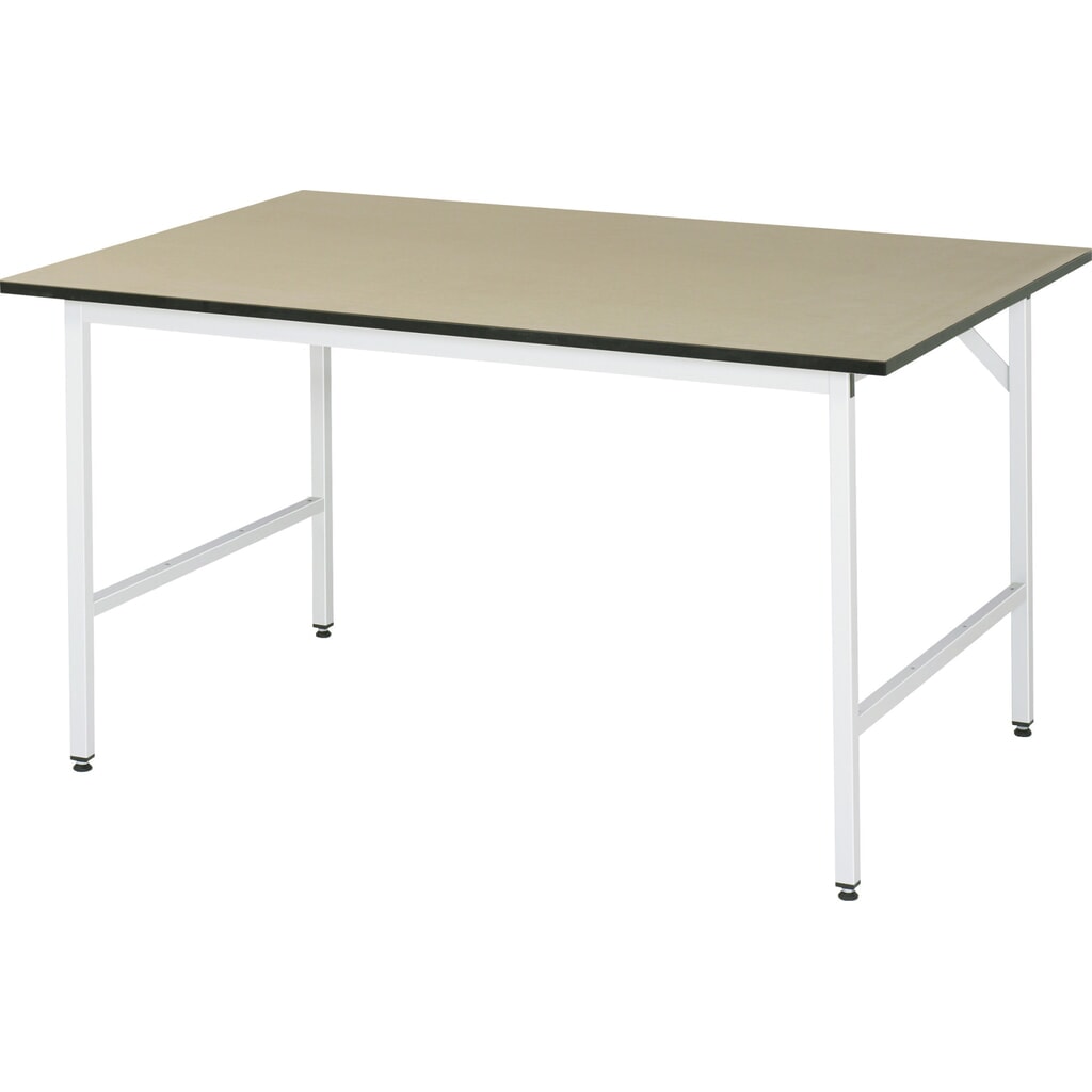 Produktabbildung: RAU höhenverstellbarer Werktisch Serie JERRY, HxBxT 800-850 x 1.500 x 1.000 mm, MDF Arbeitsplatte