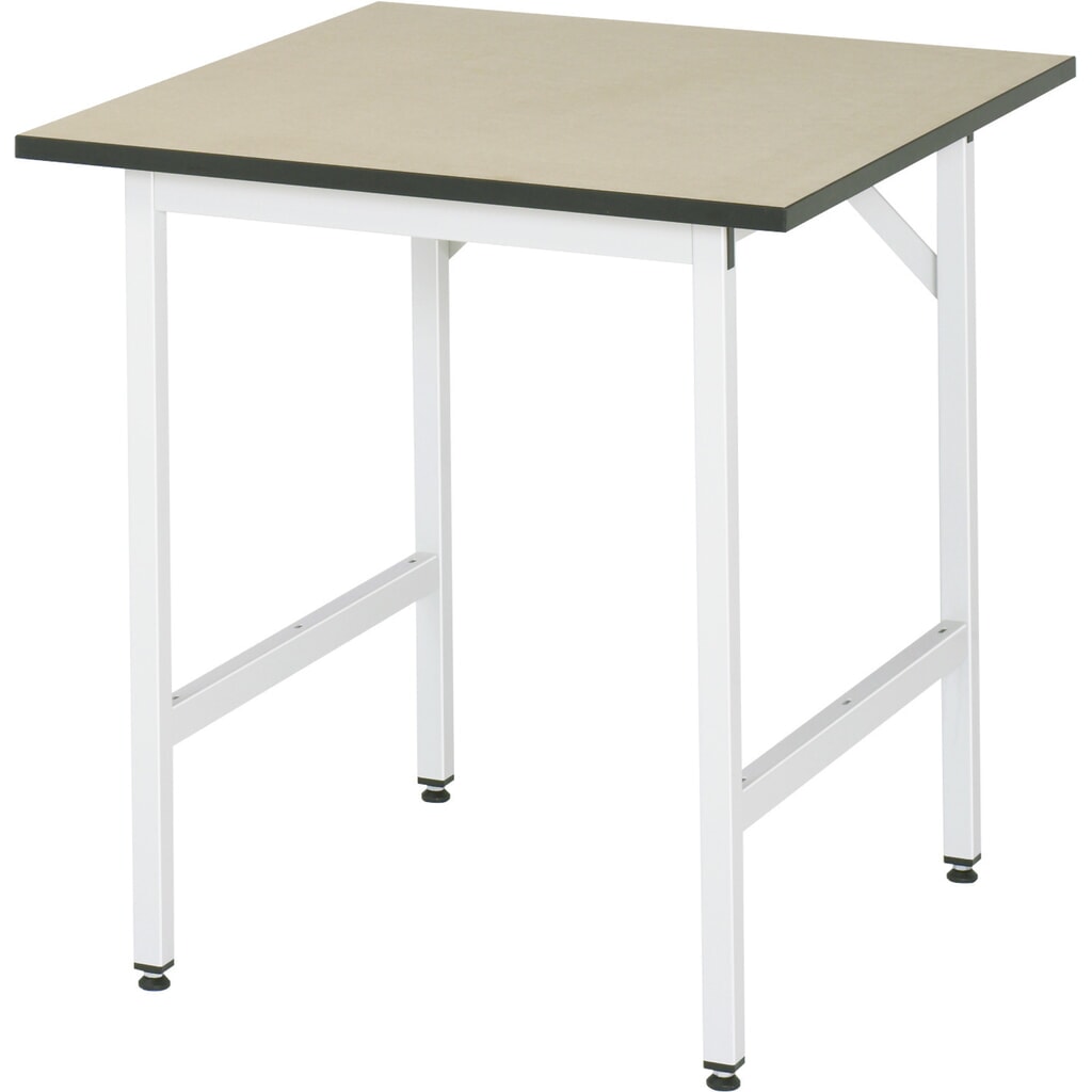 RAU höhenverstellbarer Werktisch Serie JERRY, HxBxT 800-850 x 750 x 800 mm, MDF Arbeitsplatte Produktabbildung: RAU höhenverstellbarer Werktisch Serie JERRY, HxBxT 800-850 x 750 x 800 mm, MDF Arbeitsplatte