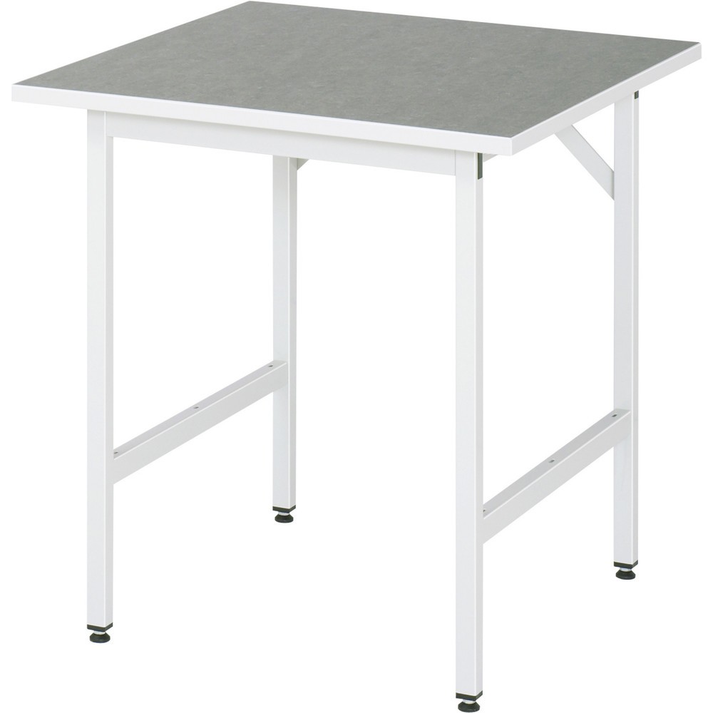 Produktabbildung: RAU höhenverstellbarer Werktisch Serie JERRY, HxBxT 800-850 x 750 x 800 mm, Arbeitsplatte Universal-/Linoleum-Belag